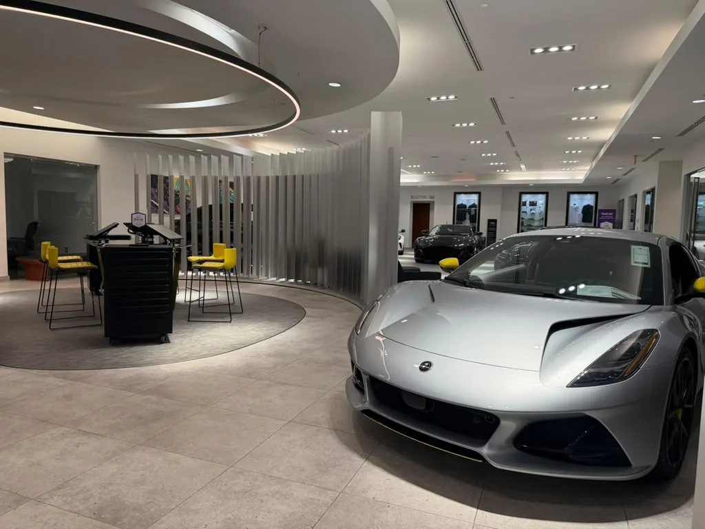 Clean dealership showroom floor serviced by Empire